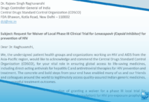 65 Thai and Regional Civil Society Organizations Urge India to Waive Local Trial Requirement to Speed Access to Long-Acting HIV Prevention